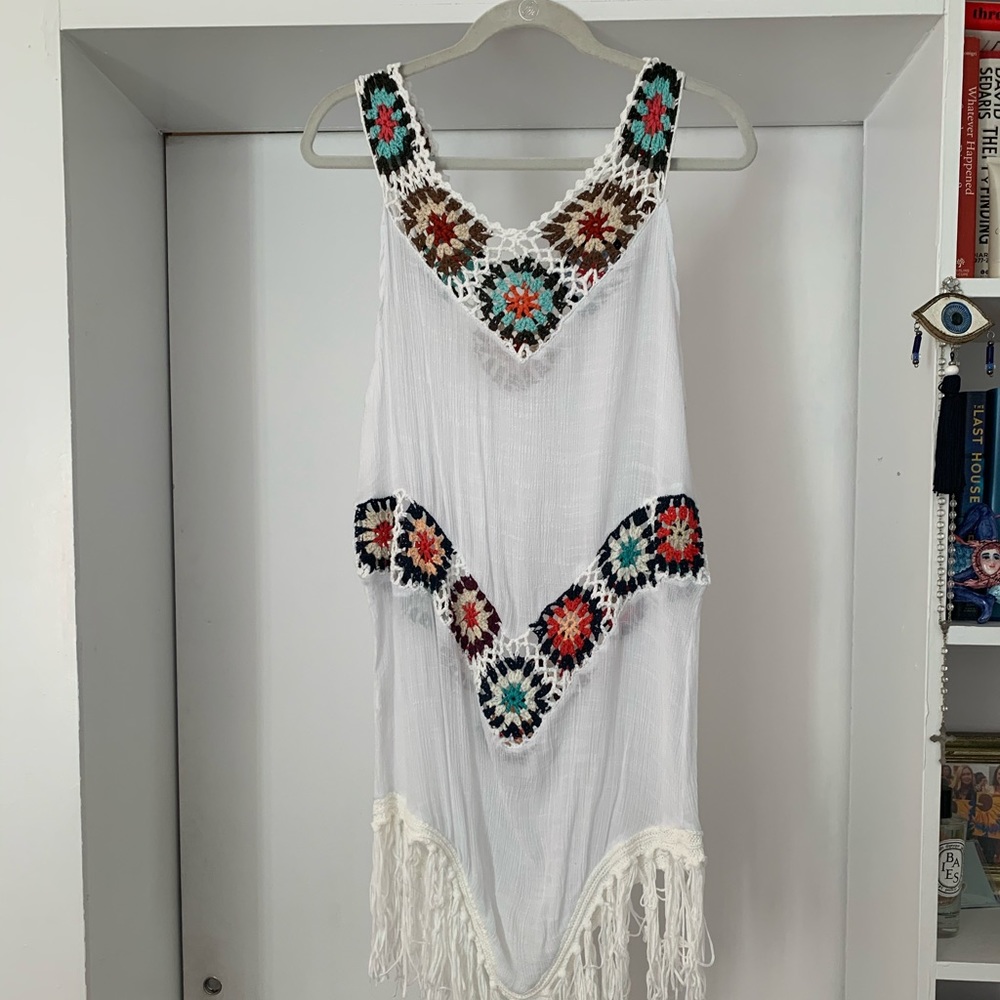 HANDMADE IN GREECE Crotchet Detail Cover Up